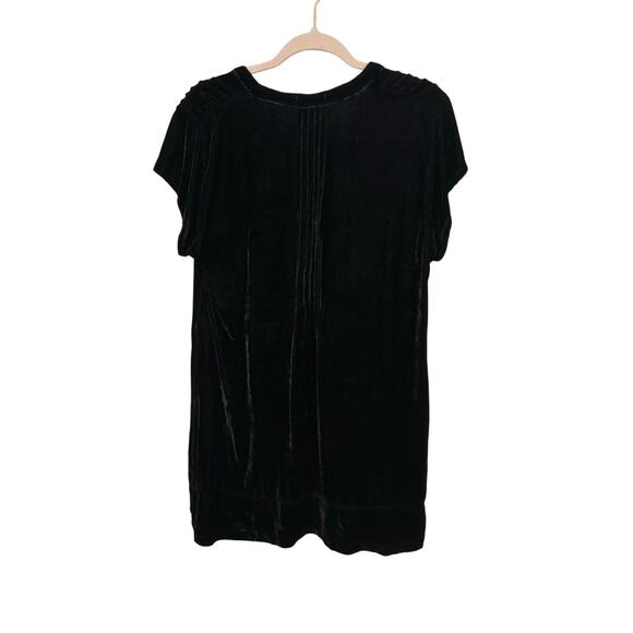 CP Shades Black Crushed Velvet Silk Blend Tunic Dress S Romantic Goth Romantic - Picture 4 of 4